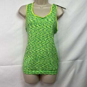 Jada Bright Green Space dye Athletic tank top size small medium NWT